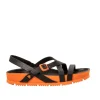 Sandali Donna: Art Company 1619 NAPPA BLACK-ORANGE /BURDEOS