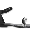 Sandali Donna: Cafè Noir C1GE9130 SANDALO FASCIA STRASS E RAFFIA INTRECCIATA ZIP DIETRO