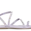 Sandali Donna: Cafè Noir C1GD1060 SANDALO IN PELLE ASIMMETRICO CON BORCHIE