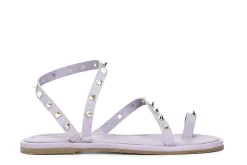 Sandali Donna: Cafè Noir C1GD1060 SANDALO IN PELLE ASIMMETRICO CON BORCHIE