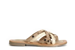 Sandali Donna: Cafè Noir C1GH5007 CIABATTA IN PELLE SCAMOSCIATA E RAFFIA