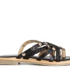 Sandali Donna: Cafè Noir C1GH1007 CIABATTA INCROCIO IN PELLE E RAFFIA