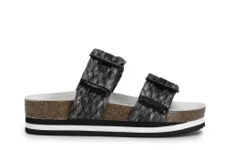Sandali Donna: Cafè Noir C1HL9002 CIABATTA DOPPIA FIBBIA IN RAFFIA INTRECCIATA