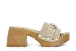 Sandali Donna: Cafè Noir C1HM6040 CIABATTA IN PELLE SCAMOSCIATA CON MORSETTO