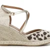 Sandali Donna: Cafè Noir C1HF9030 SANDALI IN TESSUTO STAMPA ANIMALIER SU ZEPPA CORDA