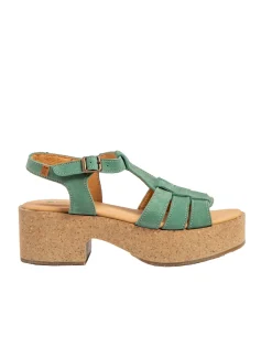 Sandali Donna: El Naturalista N5890 PLEASANT JADE /ARBEQUINA SANDALO CON TACCO DONNA BLUE