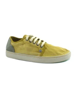 SATORISAN 110088 HEISEI psychadelic khaki giallo scarpe sneakers uomo lacci tessuto