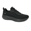 SKECHERS 117550 BOBS INFINITY black nero scarpe donna lacci memory foam VEGAN