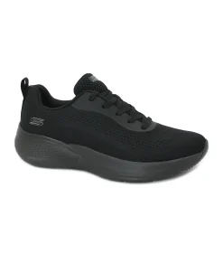 SKECHERS 117550 BOBS INFINITY black nero scarpe donna lacci memory foam VEGAN