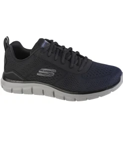 SKECHERS 232399 RIPKENT navy black nero scarpe uomo sneakers lacci memory foam