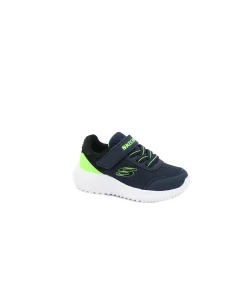 SKECHERS 403908L BOUNDER navy lime scarpe bambino sneakers strappo lavabili elastico