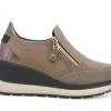Sneakers Donna: Sneakers donna in pelle e camoscio topo r25552
