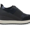 Sneakers Donna: Sneakers donna in camoscio e pelle blu r25542w