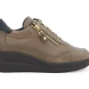 Sneakers Donna: Sneakers donna in pelle e camoscio topo r25655w