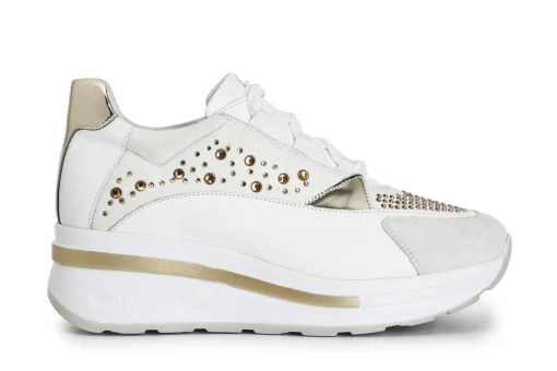 Sneakers Donna: Cafè Noir C1DN1029 SNEAKERS IN PELLE E STRASS