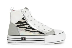 Sneakers Donna: Cafè Noir C1DM9133 SNEAKERS MID PATCHWORK ZEBRA