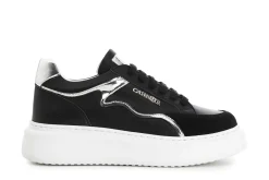 Sneakers Donna: Cafè Noir C1DE1810 SNEAKERS IN PELLE CON DETTAGLIO SPECCHIO