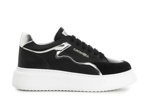 Sneakers Donna: Cafè Noir C1DE1810 SNEAKERS IN PELLE CON DETTAGLIO SPECCHIO
