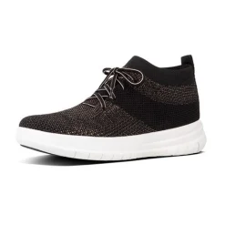 Sneakers Donna: FitFlop ÜBERKNIT SLIP-ON HIGH TOP TM SNEAKER BLACK/BRONZE MET.