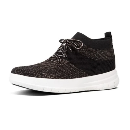 Sneakers Donna: FitFlop ÜBERKNIT SLIP-ON HIGH TOP TM SNEAKER BLACK/BRONZE MET.