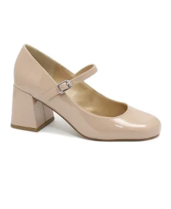 STEVE MADDEN PEP TALK blushed cipria scarpe decolletè donna vernice tacco cinturino