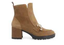 Stivaletti / Tronchetti Donna: Tronchetto donna in camoscio sigaro l5336w