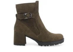 Stivaletti / Tronchetti Donna: Tronchetto donna in camoscio mimetico l5331w