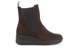 Stivaletti / Tronchetti Donna: Stivaletto donna in camoscio marrone ebano r25651w