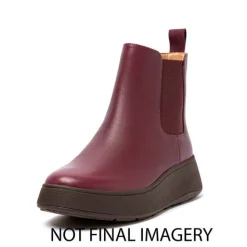 Stivaletti / Tronchetti Donna: FitFlop F-MODE LEATHER FLATFORM CHELSEA BOOTS PLUMMY