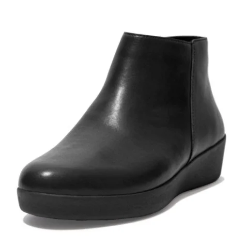 Stivaletti / Tronchetti Donna: FitFlop SUMI LEATHER ANKLE BOOTS ALL BLACK