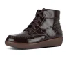 Stivaletti / Tronchetti Donna: FitFlop GIANINI LACE UP CRINKLE PATENT BERRY