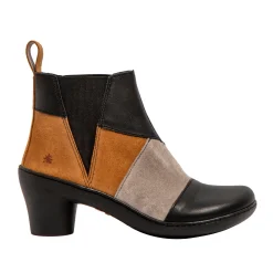Stivaletti / Tronchetti Donna: Art Company 1453 MULTI LEATHER BLACK-TOFFEE/ ALFAMA