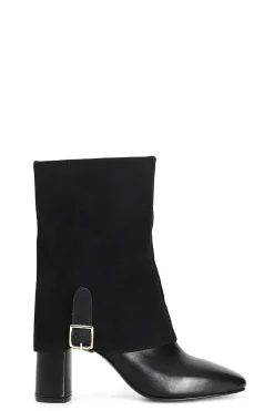 Stivaletti / Tronchetti Donna: Cafè Noir C1LB4403 TRONCHETTO IN PELLE CON GHETTA IN BI-MATERIALE