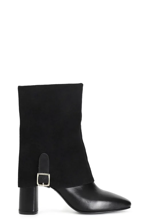 Stivaletti / Tronchetti Donna: Cafè Noir C1LB4403 TRONCHETTO IN PELLE CON GHETTA IN BI-MATERIALE