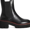 Stivaletti / Tronchetti Donna: Cafè Noir C1XV1231 TRONCHETTO ELASTICO IN PELLE CON SUOLA NERA E GUARDOLO COLORATO