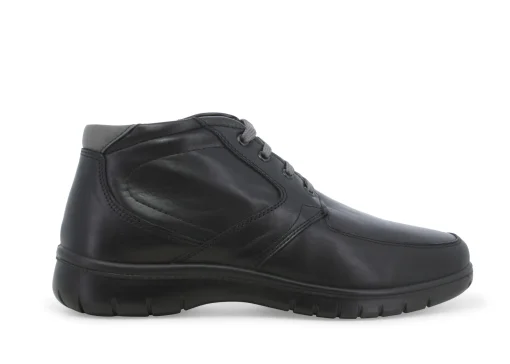 Stivaletti / Tronchetti Uomo: Stivaletto uomo in pelle nero allacciato u17125w