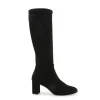 Stivali Donna: Stivale donna in similpelle camoscio elasticizzato nero z410d