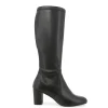 Stivali Donna: Stivale donna in pelle e similpelle elasticizzato nero z410w