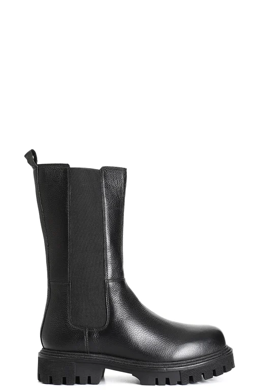 Stivali Donna: Cafè Noir C1XV1045 STIVALETTO 3/4 IN PELLE CON ELASTICO