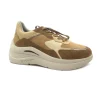 STONEFLY 220158 cocoa brown marrone scarpe donna sneaker laccio elastico pelle camoscio