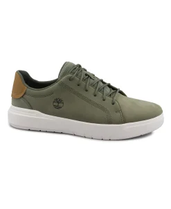 TIMBERLAND A5TZD SENECA BAY deep lichen green verde scarpe uomo sneakers lacci pelle tessuto