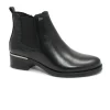 VALLEVERDE 47530 nero scarpe donna stivaletto zip elastico pelle