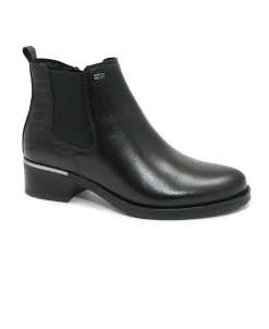 VALLEVERDE 47530 nero scarpe donna stivaletto zip elastico pelle