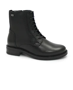 VALLEVERDE 47524 nero scarpe donna stivaletto anfibio lacci pelle