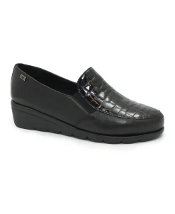 VALLEVERDE VS10301 black scarpe donna comfort zeppetta elastici
