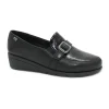 VALLEVERDE VS10308A black nero scarpe donna elastici zeppetta fibbia