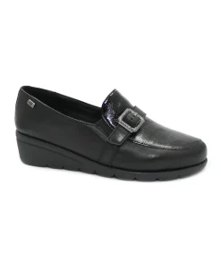 VALLEVERDE VS10308A black nero scarpe donna elastici zeppetta fibbia