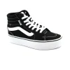 VANS FILMORE HI PLATFORM M71871 black white nero scarpe donna sneakers lacci tessuto