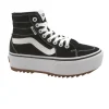 VANS FILMORE HI TAPERE LGBLK1 canvas black nero scarpe donna sneakers lacci tessuto platform