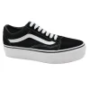 VANS OLD SKOOL PLATFORM A3B3UY black white nero scarpe ragazza sneakers lacci tessuto